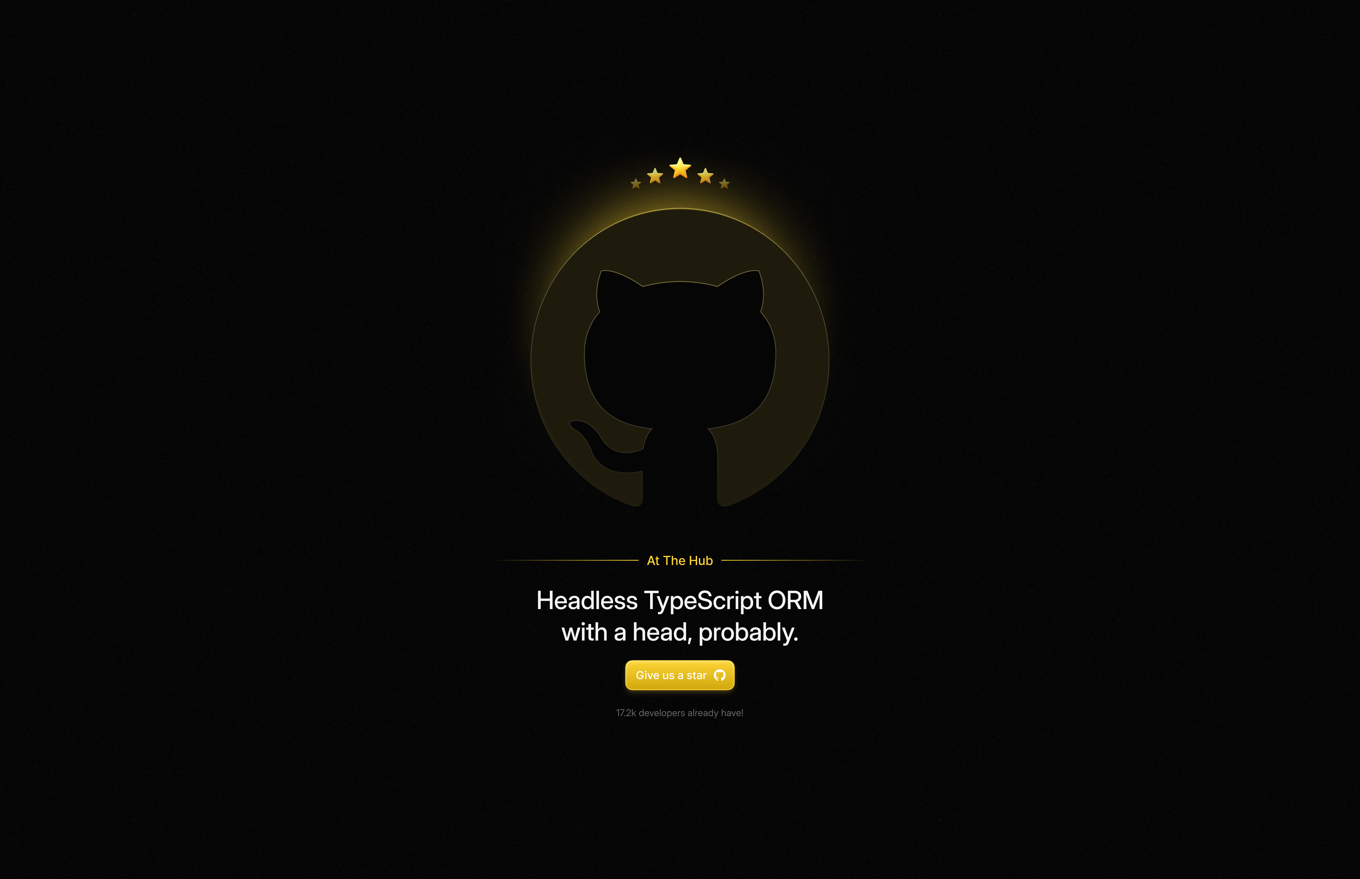 Drizzle ORM's request for GitHub stars